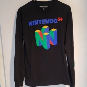 Nintendo 64 Black Long Sleeve Shirt